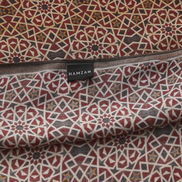 Estampado del Pañuelo Modal Dimashq con etiqueta interior Hamzah Modal