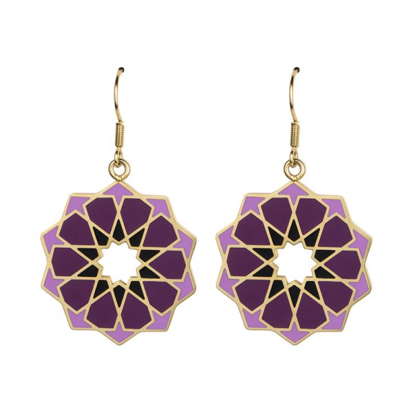 Pendientes Siraj Morados