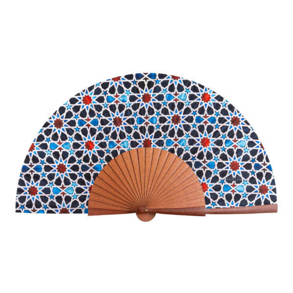 Fátima Blue Silk Hand Fan