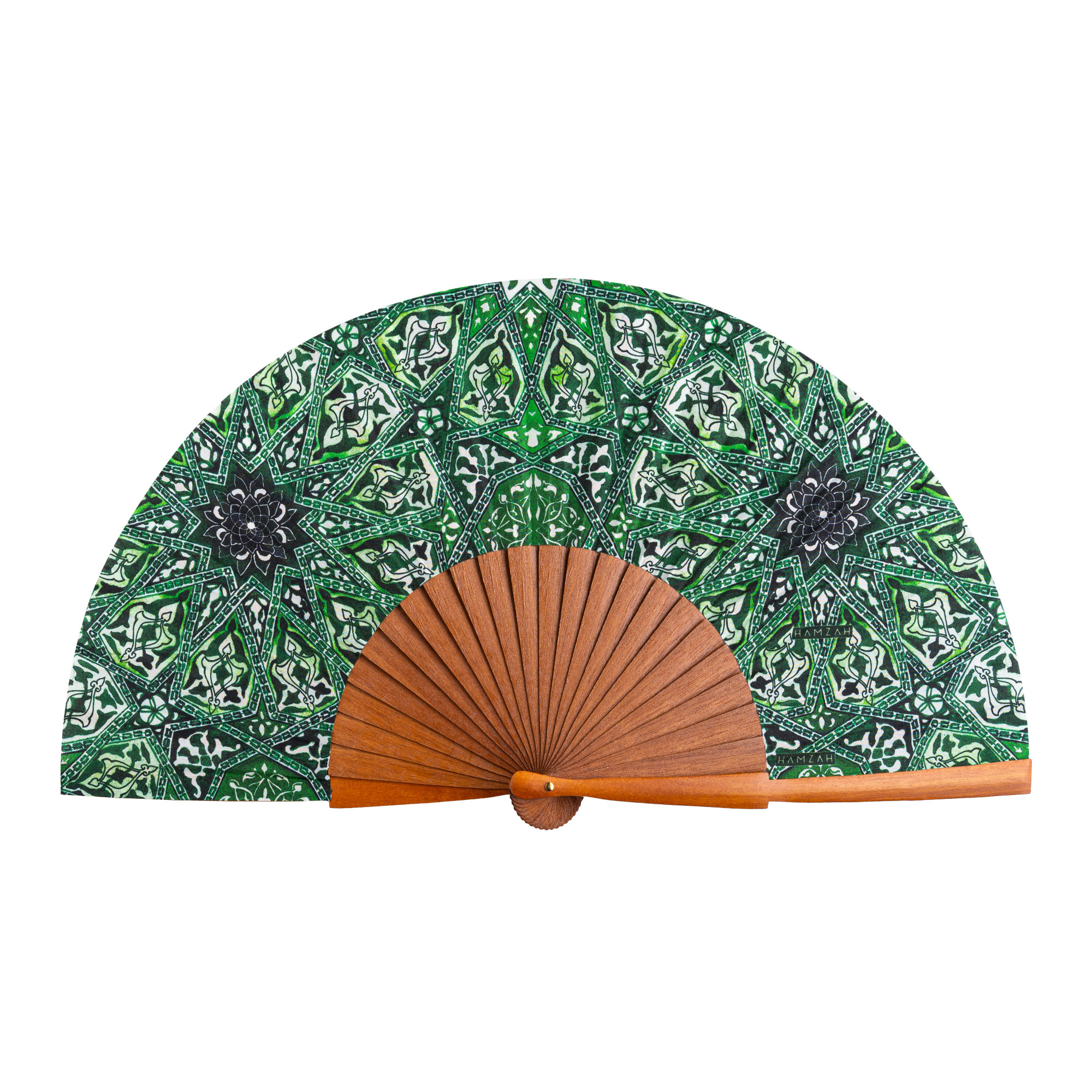 Turkish Green Silk Hand Fan