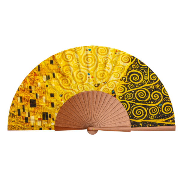 Abanico de Seda Tree of Life 2 23 cm