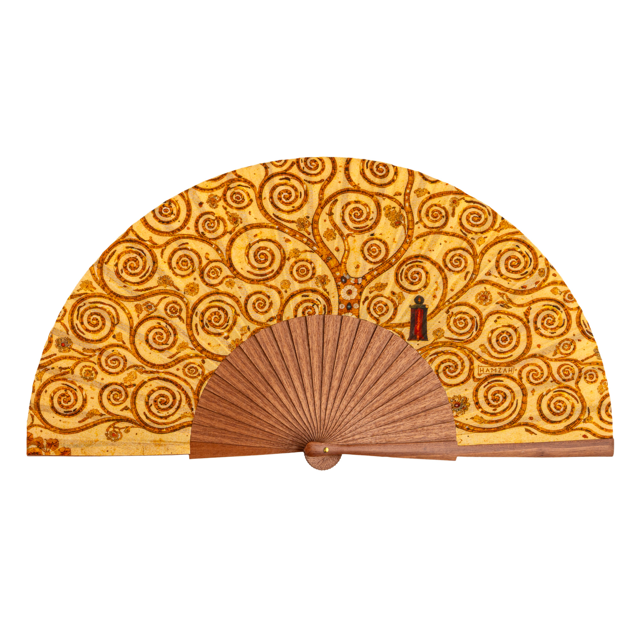 Abanico de Seda Tree of Life 23 cm