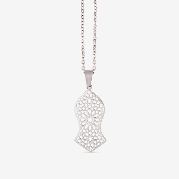 Colgante Nalayn Plata con silueta calada y celosía de rosetas de inspiración andalusí