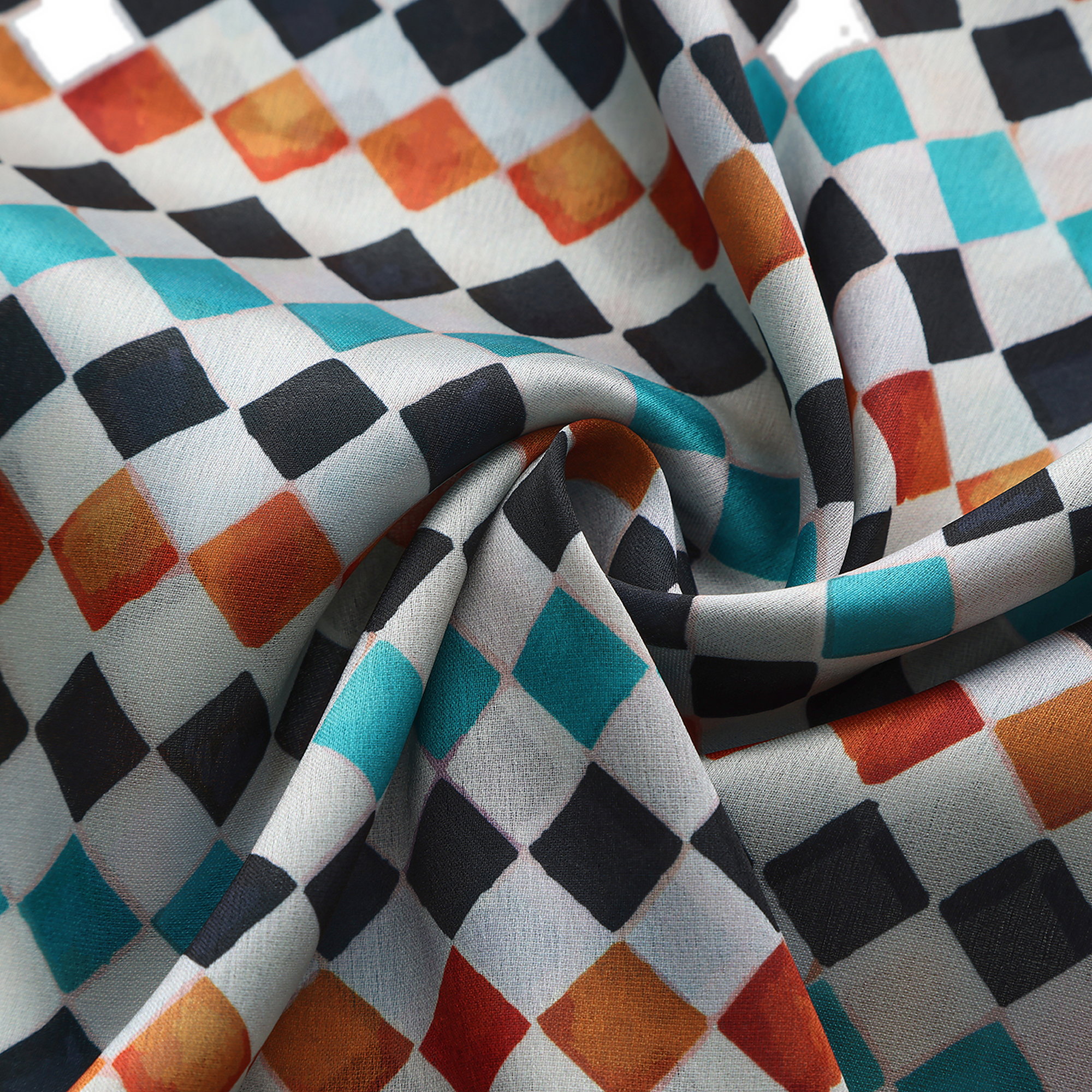 Pañuelo Amira, Poly Satin, 180 x 65 cm — detalle del tejido 1