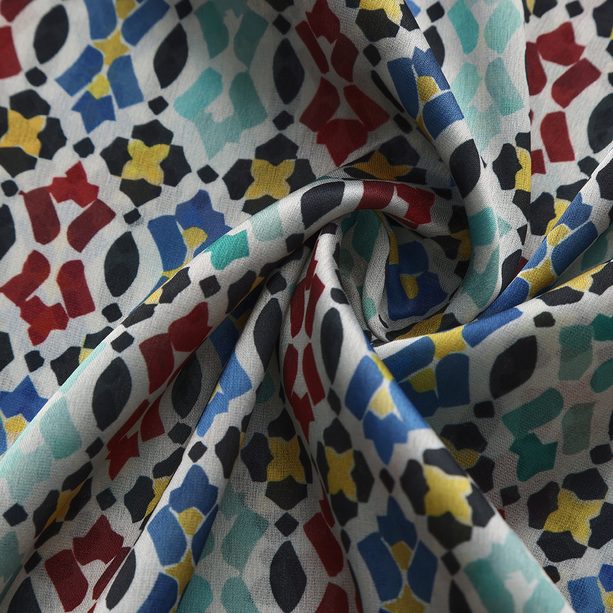 Pañuelo Zahira, Poly Satin, 180 x 65 cm — detalle del tejido 1