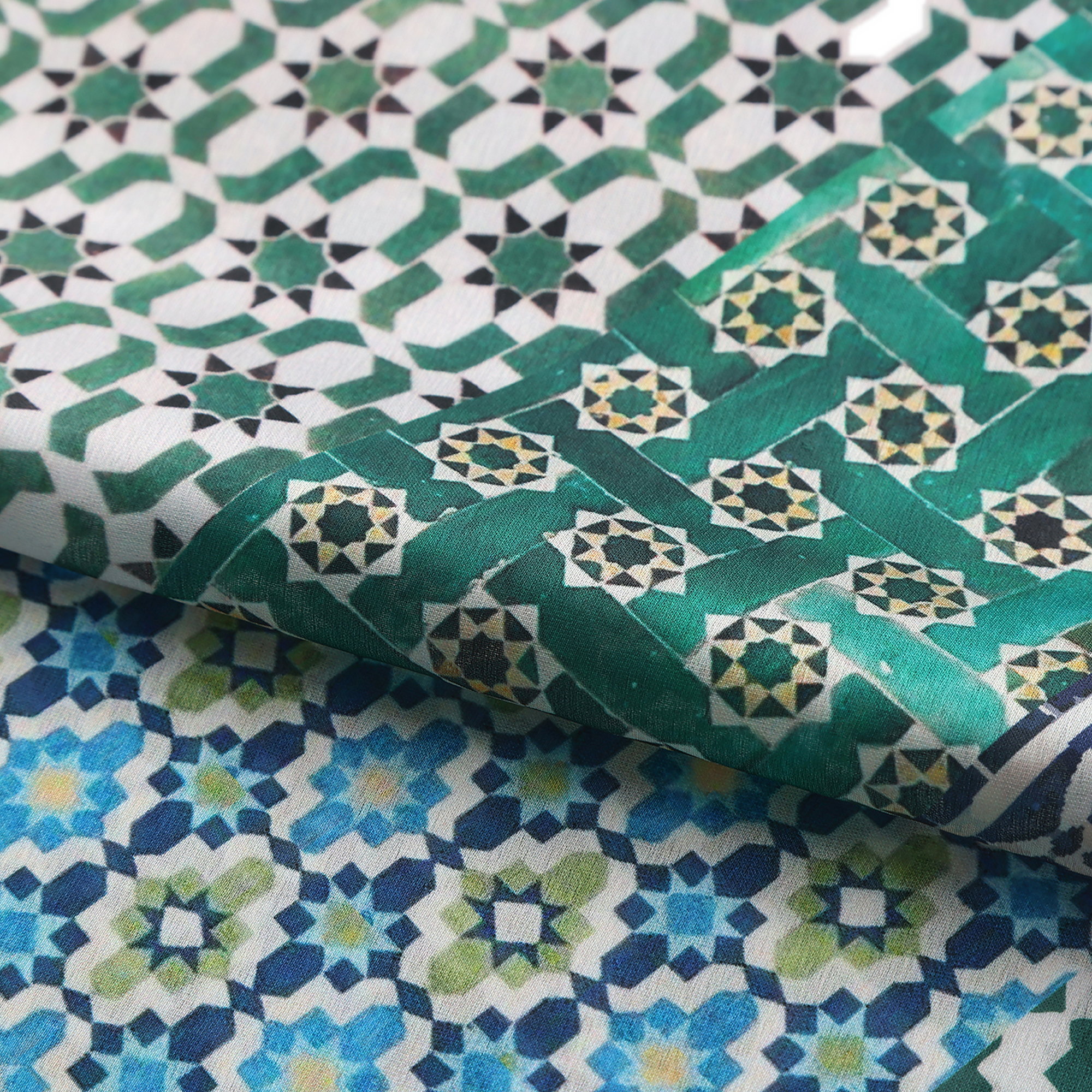 Pañuelo Aljarafe, Poly Satin, 180 x 65 cm — detalle del tejido 1
