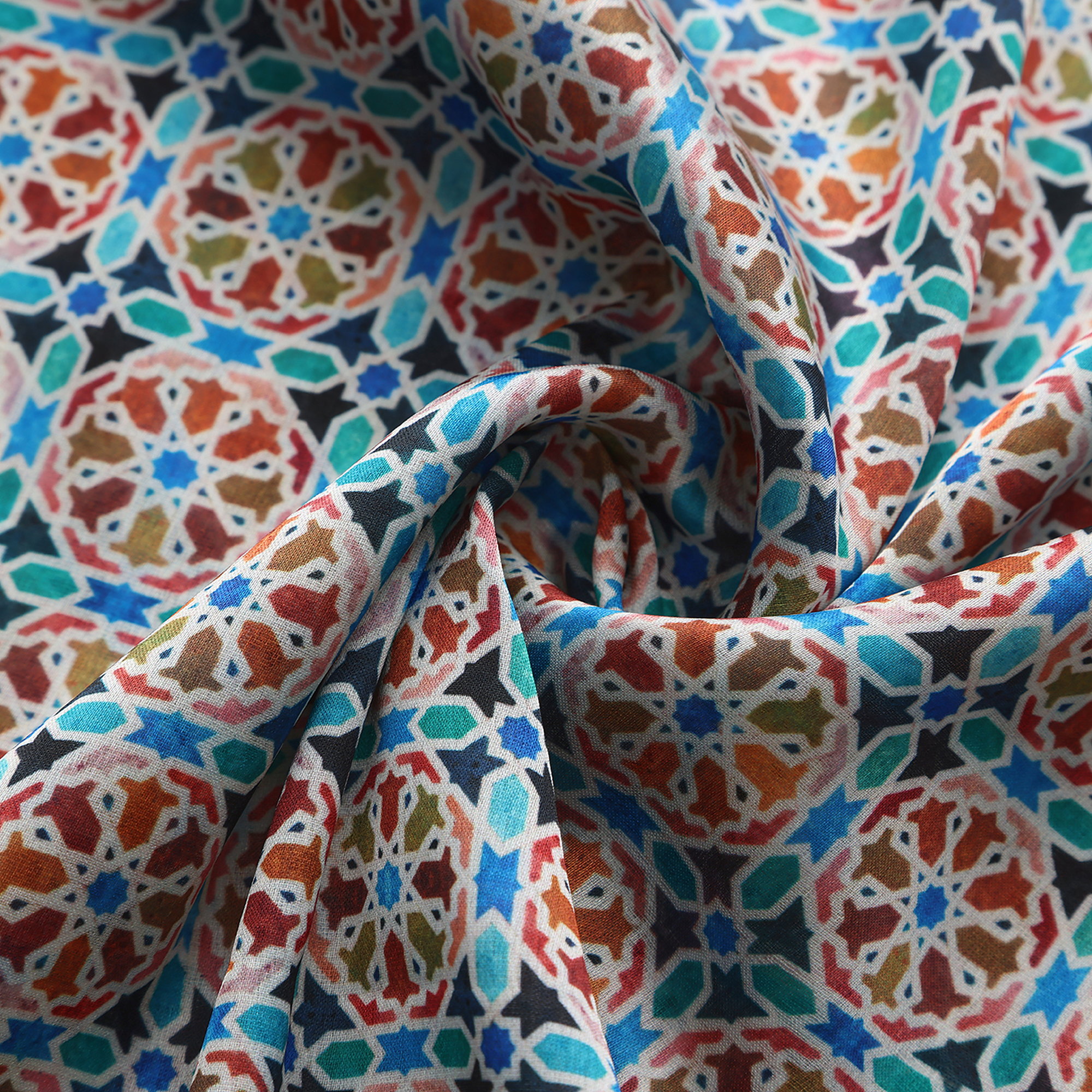 Pañuelo Wallada, Poly Satin, 180 x 65 cm — detalle del tejido 1