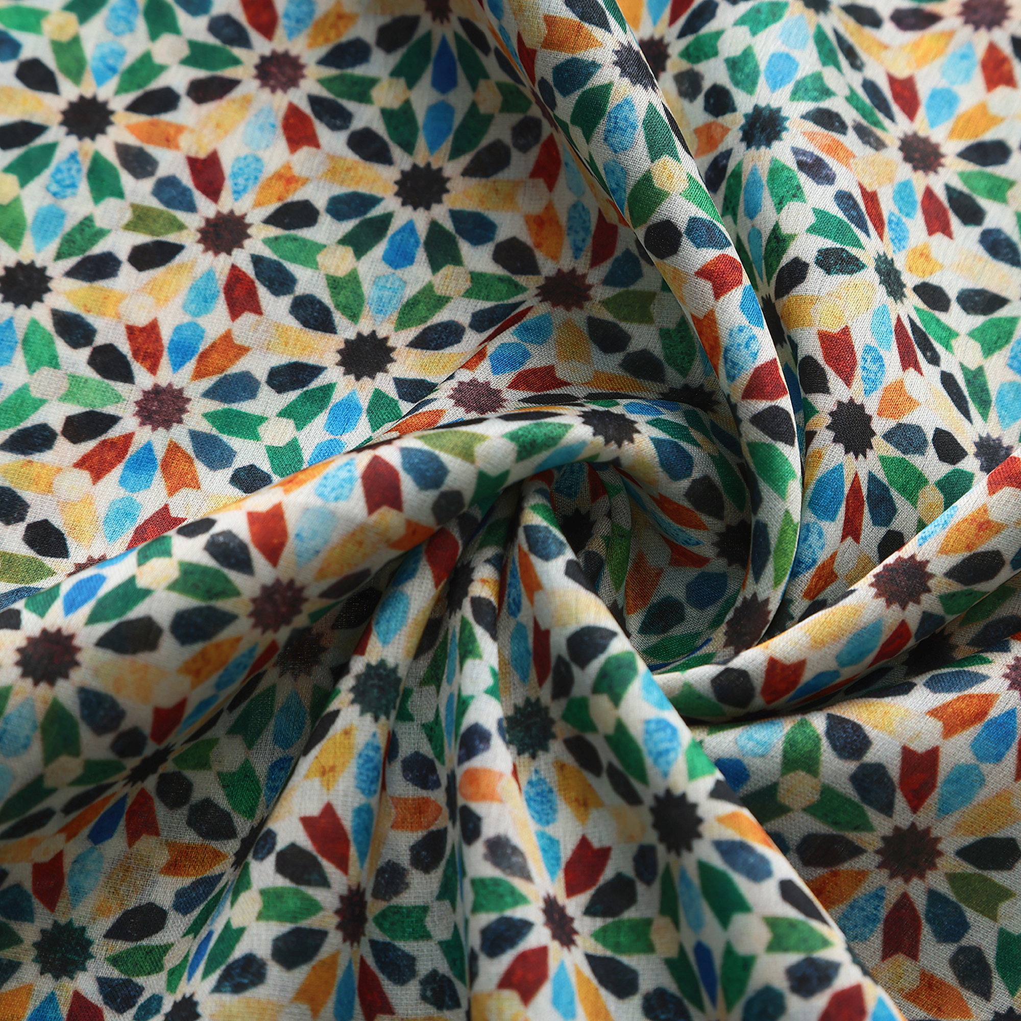 Pañuelo Naima, Poly Satin, 180 x 65 cm — detalle del tejido 1
