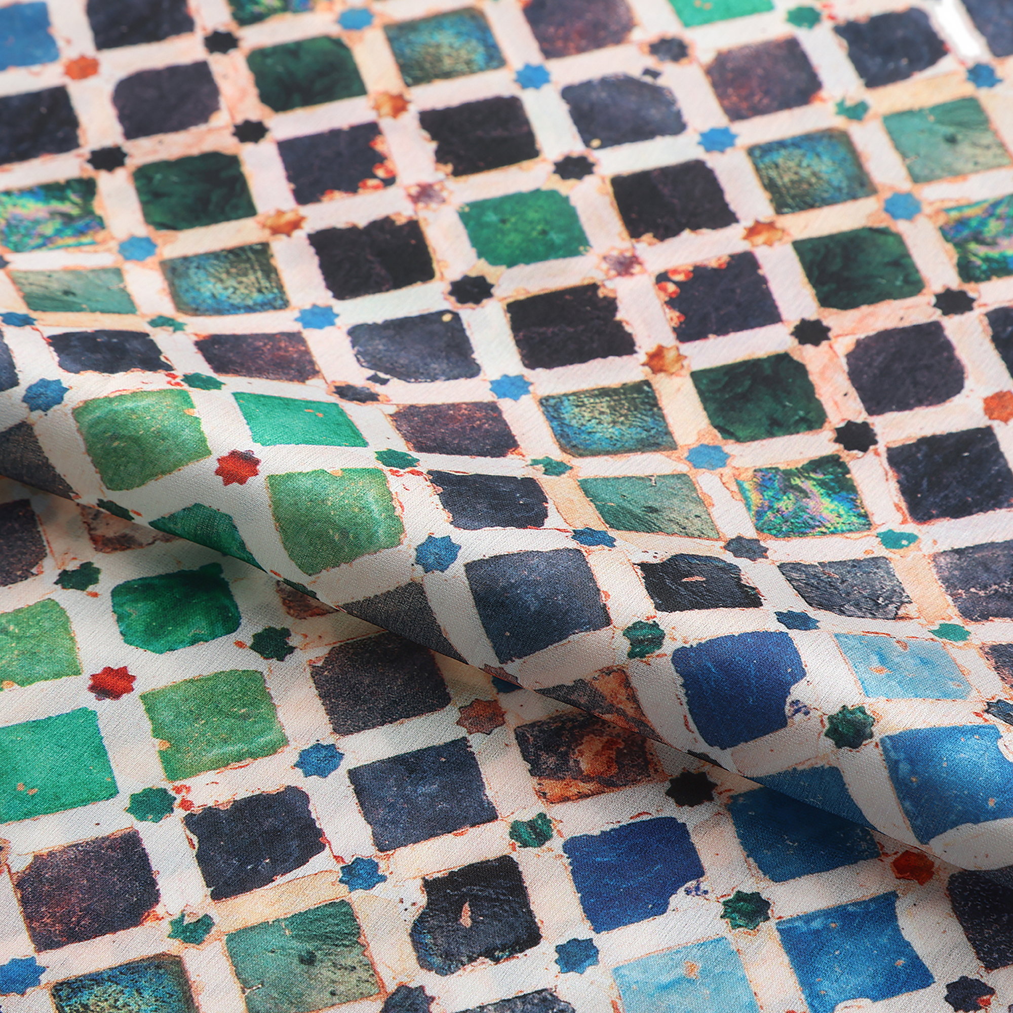 Pañuelo Comares, Poly Satin, 180 x 65 cm — detalle del tejido 1