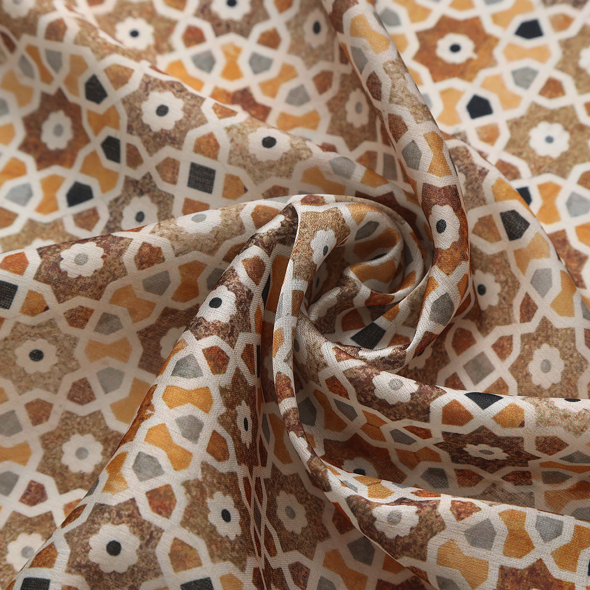 Pañuelo Yasmina, Poly Satin, 70 x 70 cm — detalle del tejido 2