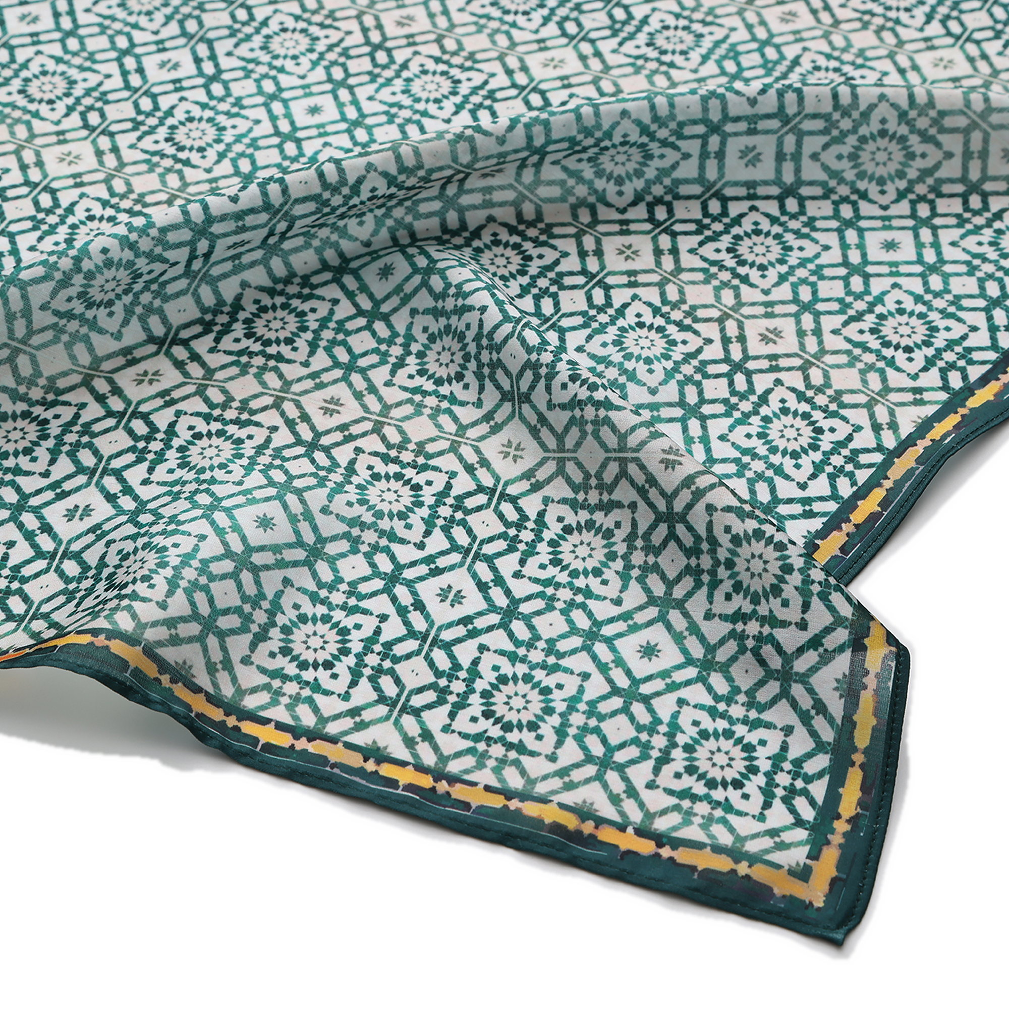 Pañuelo Azahar, Poly Satin, 70 x 70 cm — detalle del tejido 2