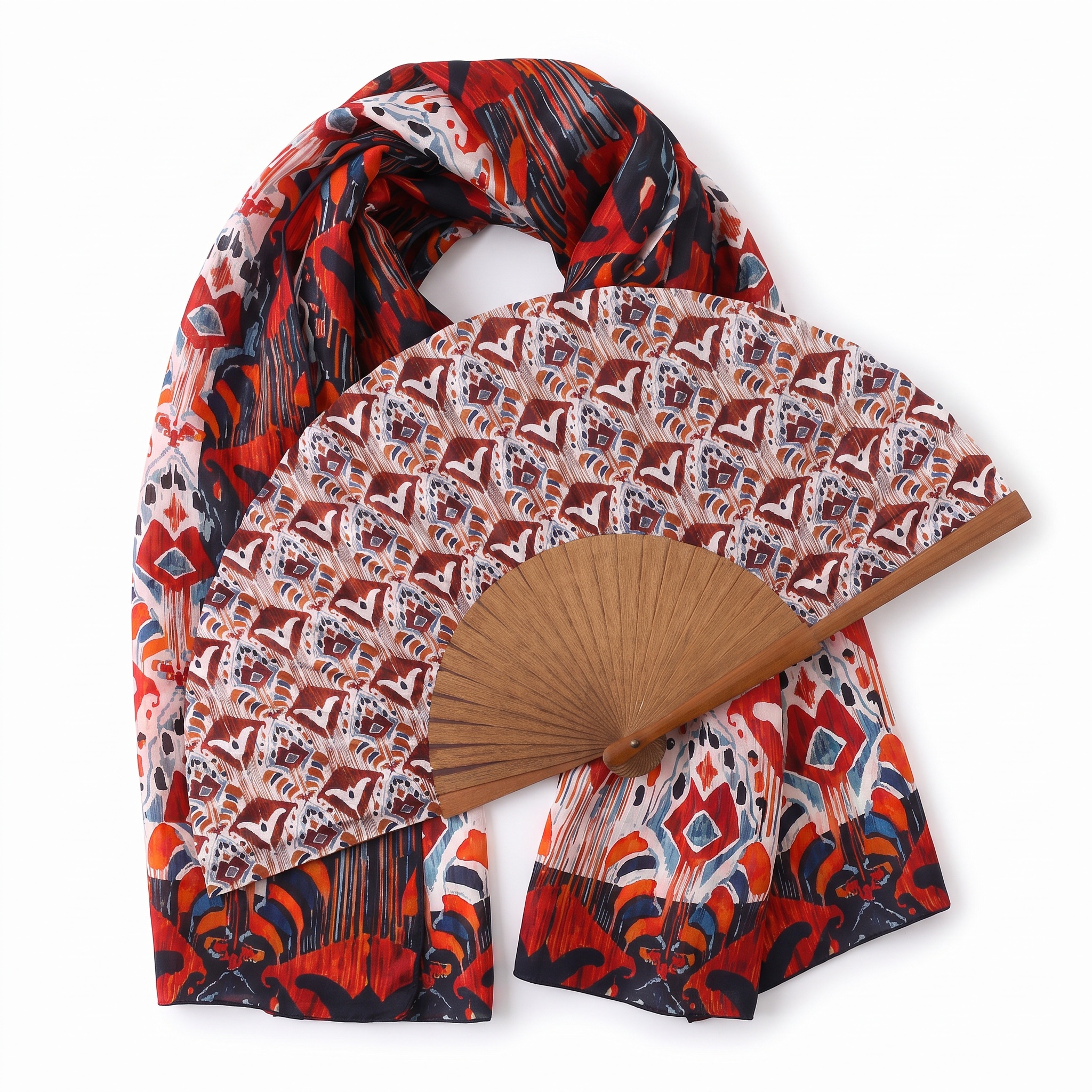 Conjunto de pañuelo y abanico Anisa al por mayor