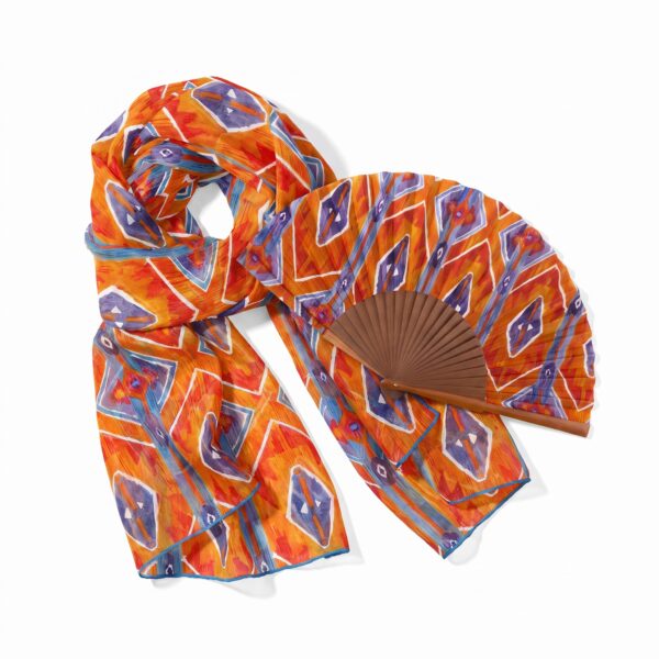 Conjunto de pañuelo y abanico Elang al por mayor